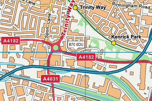 B70 6DU map - OS VectorMap District (Ordnance Survey)