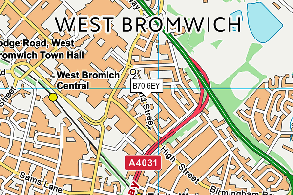 B70 6EY map - OS VectorMap District (Ordnance Survey)