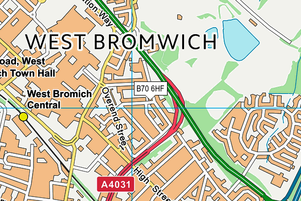 B70 6HF map - OS VectorMap District (Ordnance Survey)