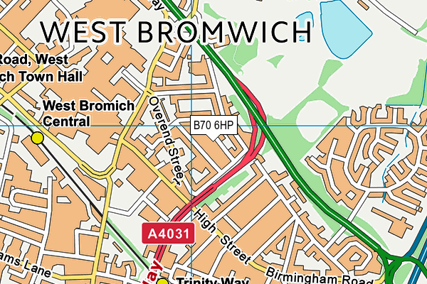 B70 6HP map - OS VectorMap District (Ordnance Survey)