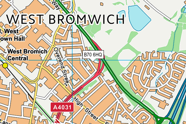 B70 6HQ map - OS VectorMap District (Ordnance Survey)