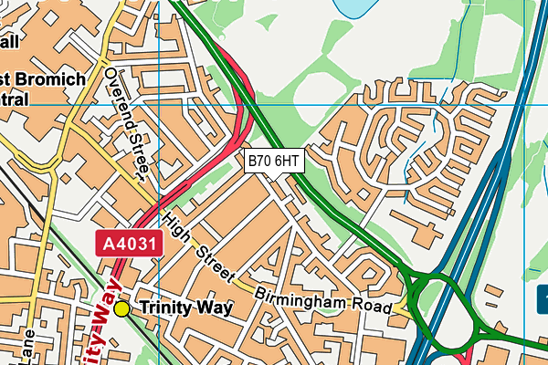 B70 6HT map - OS VectorMap District (Ordnance Survey)