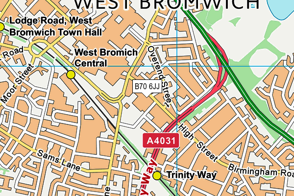 B70 6JJ map - OS VectorMap District (Ordnance Survey)