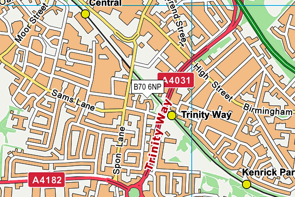 B70 6NP map - OS VectorMap District (Ordnance Survey)