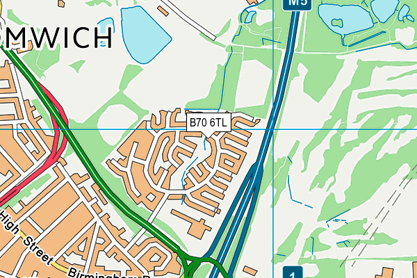 B70 6TL map - OS VectorMap District (Ordnance Survey)