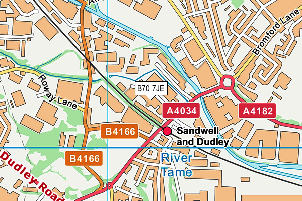 B70 7JE map - OS VectorMap District (Ordnance Survey)