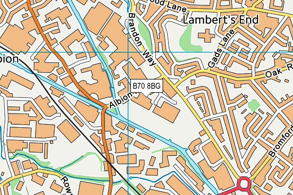 B70 8BG map - OS VectorMap District (Ordnance Survey)