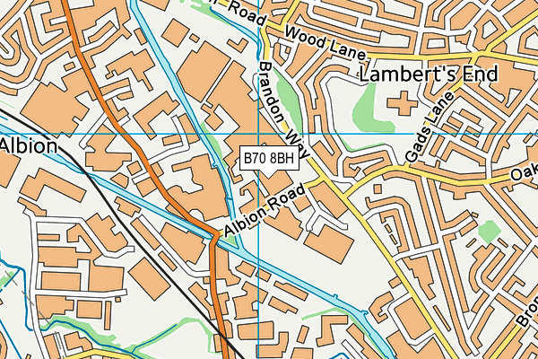 B70 8BH map - OS VectorMap District (Ordnance Survey)