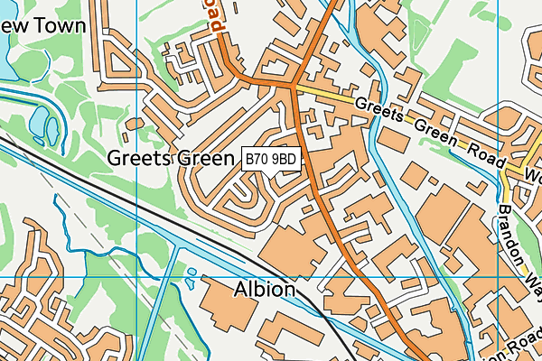 B70 9BD map - OS VectorMap District (Ordnance Survey)