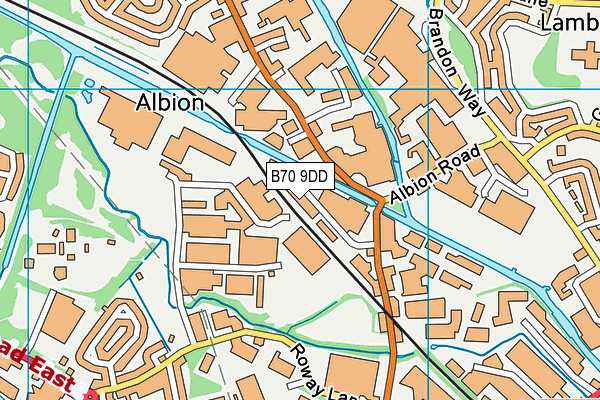 B70 9DD map - OS VectorMap District (Ordnance Survey)