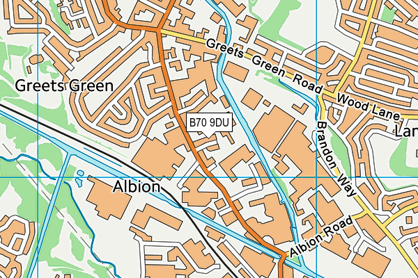 B70 9DU map - OS VectorMap District (Ordnance Survey)