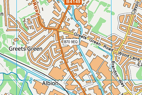 B70 9EQ map - OS VectorMap District (Ordnance Survey)