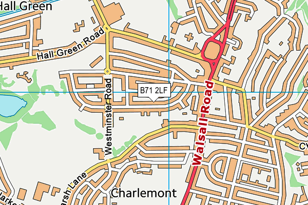 B71 2LF map - OS VectorMap District (Ordnance Survey)