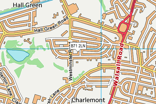 B71 2LN map - OS VectorMap District (Ordnance Survey)