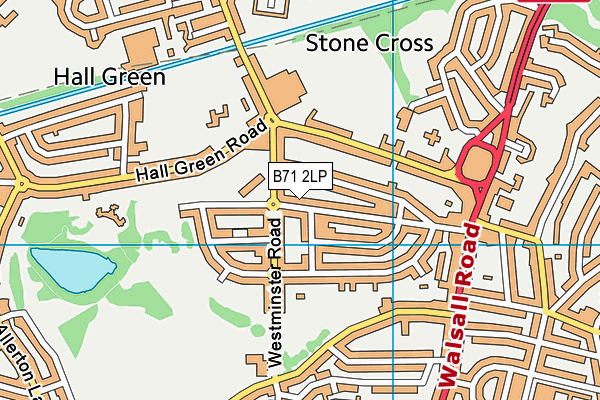 B71 2LP map - OS VectorMap District (Ordnance Survey)