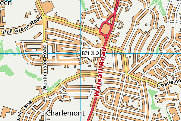 B71 2LQ map - OS VectorMap District (Ordnance Survey)