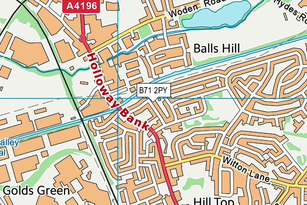 B71 2PY map - OS VectorMap District (Ordnance Survey)