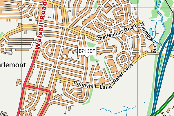 B71 3DF map - OS VectorMap District (Ordnance Survey)