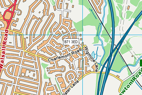 B71 3ED map - OS VectorMap District (Ordnance Survey)