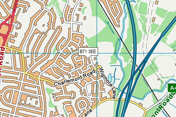 B71 3EE map - OS VectorMap District (Ordnance Survey)