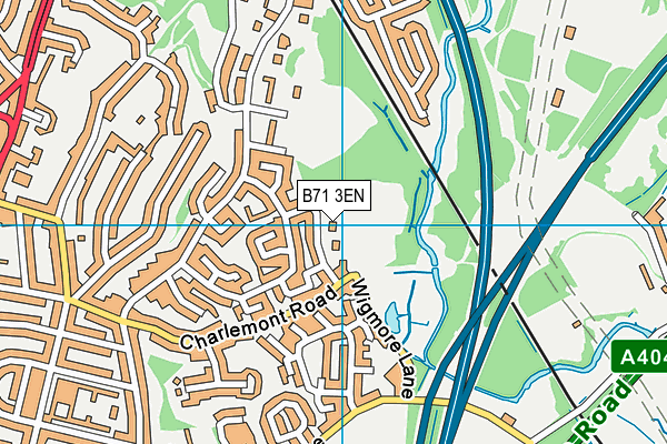 Charlemont Playing Fields map (B71 3EN) - OS VectorMap District (Ordnance Survey)