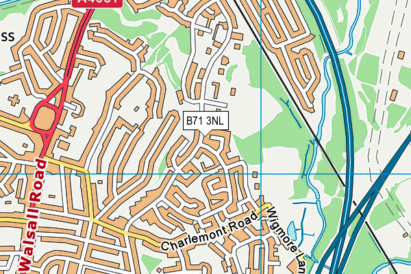 B71 3NL map - OS VectorMap District (Ordnance Survey)