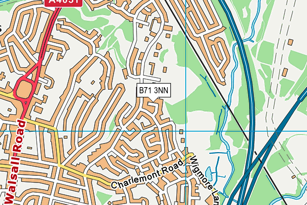 B71 3NN map - OS VectorMap District (Ordnance Survey)