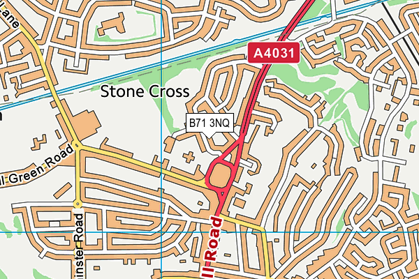 B71 3NQ map - OS VectorMap District (Ordnance Survey)