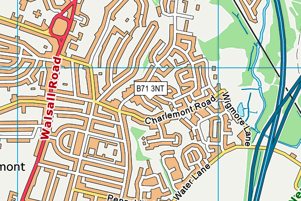 B71 3NT map - OS VectorMap District (Ordnance Survey)