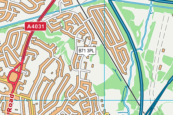 B71 3PL map - OS VectorMap District (Ordnance Survey)