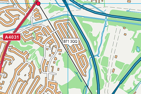 B71 3QQ map - OS VectorMap District (Ordnance Survey)