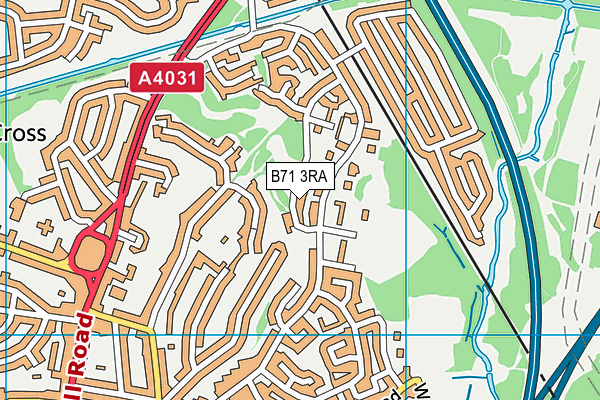 B71 3RA map - OS VectorMap District (Ordnance Survey)