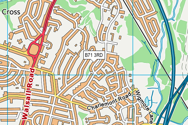 B71 3RD map - OS VectorMap District (Ordnance Survey)