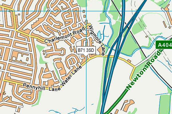 B71 3SD map - OS VectorMap District (Ordnance Survey)