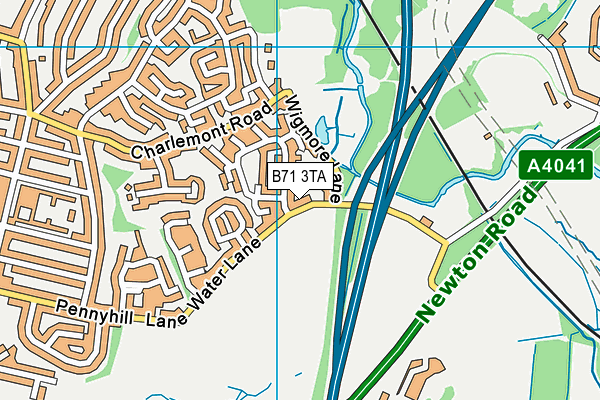 B71 3TA map - OS VectorMap District (Ordnance Survey)