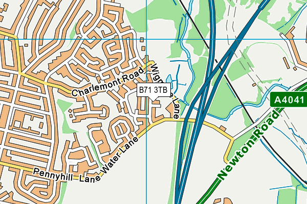 B71 3TB map - OS VectorMap District (Ordnance Survey)