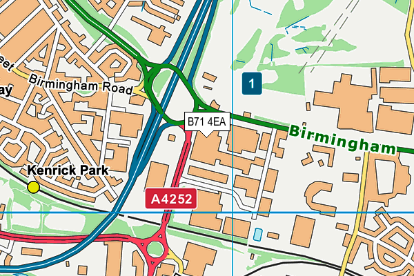 B71 4EA map - OS VectorMap District (Ordnance Survey)