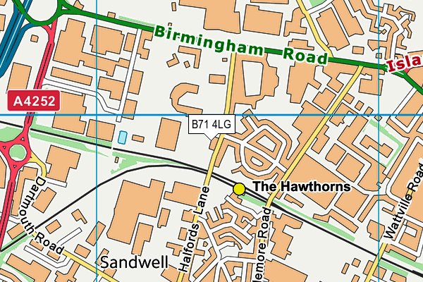 West Bromwich Albion Fc Academy map (B71 4LG) - OS VectorMap District (Ordnance Survey)
