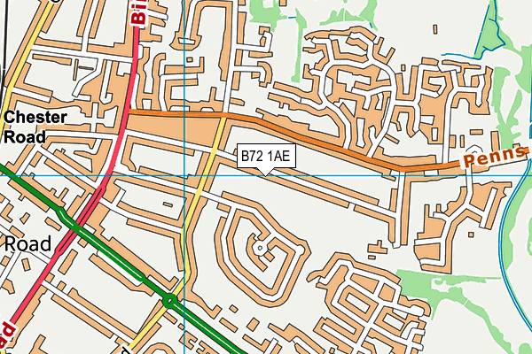 B72 1AE map - OS VectorMap District (Ordnance Survey)