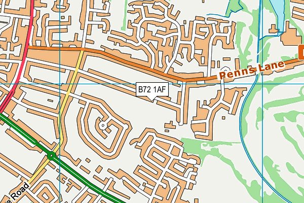 B72 1AF map - OS VectorMap District (Ordnance Survey)