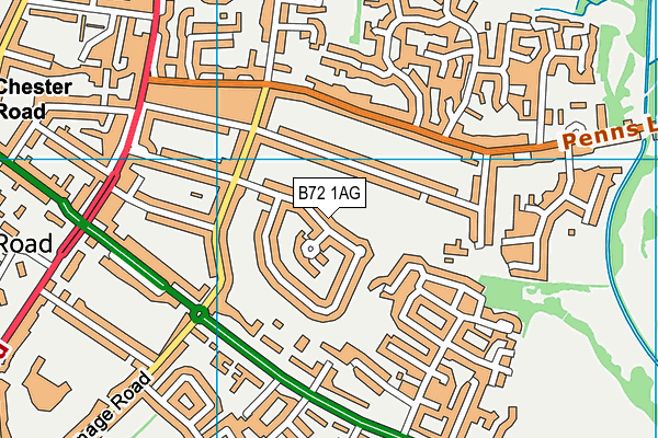 B72 1AG map - OS VectorMap District (Ordnance Survey)