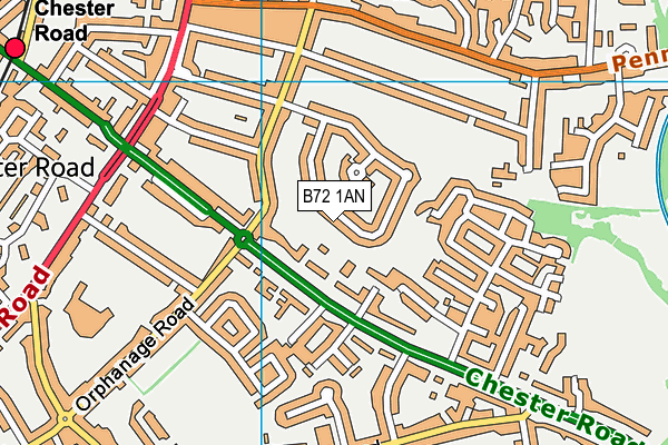B72 1AN map - OS VectorMap District (Ordnance Survey)