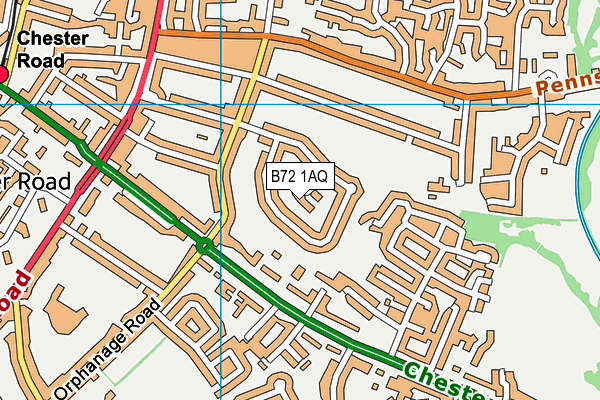 B72 1AQ map - OS VectorMap District (Ordnance Survey)