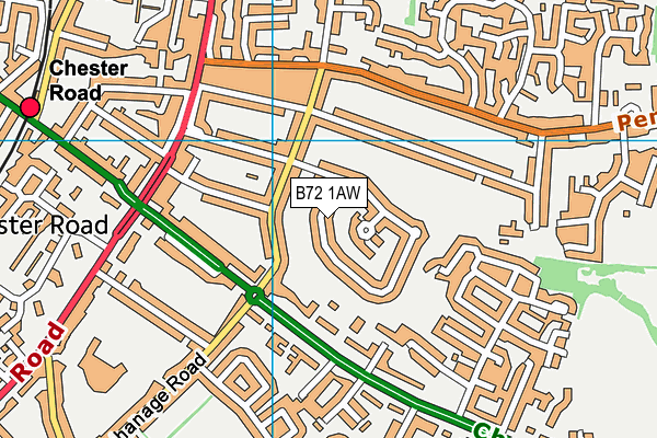 B72 1AW map - OS VectorMap District (Ordnance Survey)