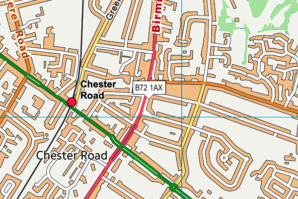 B72 1AX map - OS VectorMap District (Ordnance Survey)