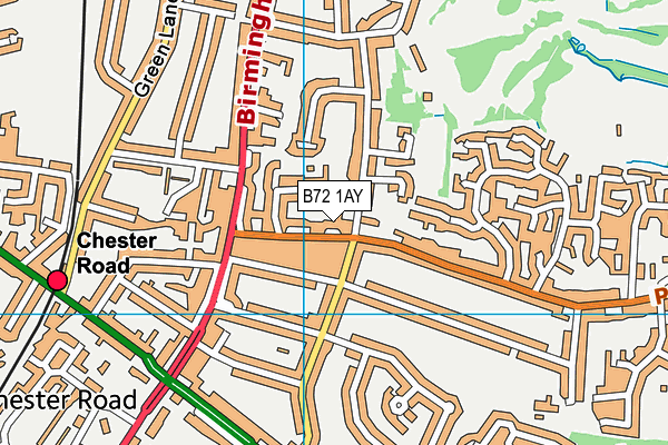 B72 1AY map - OS VectorMap District (Ordnance Survey)