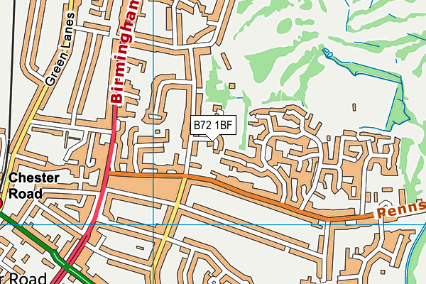 B72 1BF map - OS VectorMap District (Ordnance Survey)