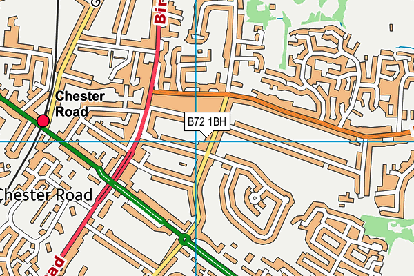 B72 1BH map - OS VectorMap District (Ordnance Survey)