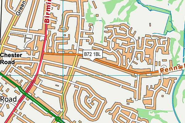 B72 1BL map - OS VectorMap District (Ordnance Survey)