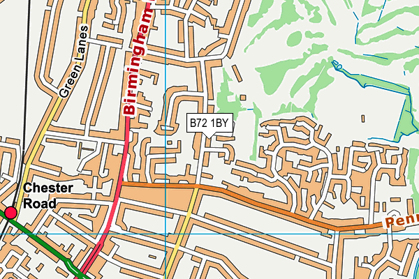 B72 1BY map - OS VectorMap District (Ordnance Survey)